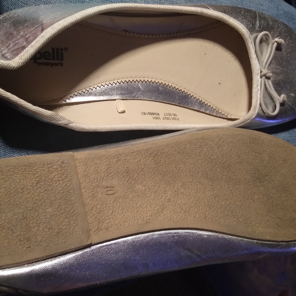 Metallic silver flats
